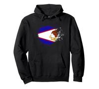 Drapeau des Samoa américaines en Spray Style éclaboussures de Peinture Sweat à Capuche