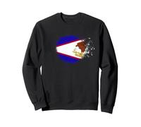Drapeau des Samoa américaines en Spray Style éclaboussures de Peinture Sweatshirt