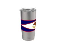 Drapeau des Samoa américaines Gobelet isotherme en acier inoxydable double paroi
