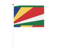 Drapeau des Seychelles - 10 pièces - Imprimé double face - 14 x 20,8 cm - Convient pour les activités d'équipe
