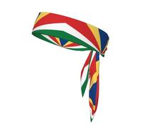 Drapeau des Seychelles Bandage athlétique double face avec bandeau de sport imprimé pour tennis, ninja, karaté, course à pied et yoga