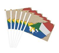 Drapeau des Seychelles Map02 - Mât de drapeau portable - Pour décoration d'événements - Utilisation polyvalente - Activités de groupe