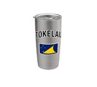 Drapeau des Tokélaou Gobelet isotherme en acier inoxydable double paroi
