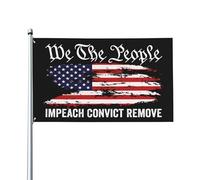 Drapeau « Destitution » - Protestation contre le roi - 90 x 150 cm - Bannière extérieure pour jardin ou cour