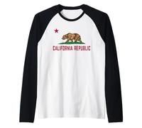 Drapeau d'État de la Californie Los Angeles San Francisco Diego Manche Raglan