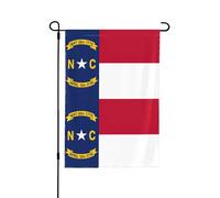 Drapeau d'État de la Caroline du Nord - Drapeau de jardin d'automne double face, décoration saisonnière durable pour décoration de porche de cour
