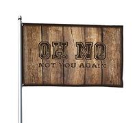 Drapeau d'été pour décoration de salle de jeux avec inscription « Oh No Not You Again » (30 x 45 cm)