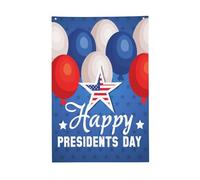 Drapeau d'extérieur 90 x 150 cm « Joyeuse fête des présidents » - Décorations pour la fête des présidents - Dr