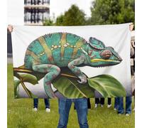 Drapeau d'extérieur caméléon personnalisé pour toutes les saisons, bannière de jardin robuste avec œillets en laiton, résistante aux intempéries et à la décoloration, décoration de cour pour balcon