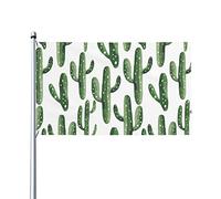 Drapeau d'extérieur de cactus du sud-ouest en polyester avec œillets en laiton, drapeaux de 3 x 5 pi