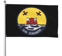 Drapeau d'extérieur de l'escadron VF-111 Sundowners, drapeau de maison, drapeau de jardin, drapeau de cour, 122 x 183 cm