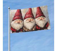 Drapeau d'extérieur double face de 0,9 x 1,5 m avec 2 œillets en laiton - Drapeau de Noël amusant pour toutes les saisons - Pour jardin, cour, pelouse, décoration extérieure