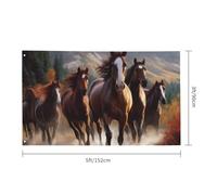 Drapeau d'extérieur double face de 0,9 x 1,5 m - Grande bannière de vacances avec 2 œillets en laiton - Drapeau de cour - Pour toutes les saisons - Pour jardin, cour, pelouse, décoration extérieure