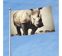 Drapeau d'extérieur double face de 0,9 x 1,5 m - Grande bannière de vacances avec 2 œillets en laiton - Drapeau de cour d'animaux de l'Afrique du Sud - Pour toutes les saisons - Pour jardin, pelouse