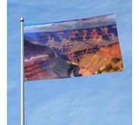 Drapeau d'extérieur double face de 0,9 x 1,5 m - Grande bannière de vacances avec 2 œillets en laiton - Drapeau de beauté du Grand Canyon - Pour toutes les saisons - Pour jardin, cour, pelouse