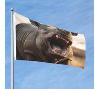 Drapeau d'extérieur double face de 61 cm avec 2 œillets en laiton - Animaux sauvages ouverts - Pour toutes les saisons - Pour jardin, cour, pelouse, décoration extérieure