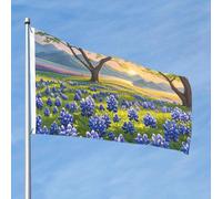 Drapeau d'extérieur double face de 61 cm avec 2 œillets en laiton Bluebonnets du Texas, drapeau de cour toutes saisons, drapeaux de jardin pour cour, pelouse, décoration extérieure