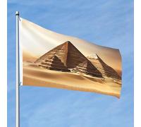 Drapeau d'extérieur double face de 61 cm avec 2 œillets en laiton - Pyramides égyptiennes - Pour toutes les saisons - Pour jardin, cour, pelouse, décoration extérieure