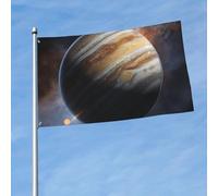 Drapeau d'extérieur double face de 9,1 x 1,5 m avec 2 œillets en laiton - Drapeau de jardin Jupiter paysage toutes saisons pour cour, pelouse, décoration extérieure