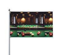 Drapeau d'extérieur imprimé de billard pour terrasse, pelouse, décoration de fête. Affichez fièrement votre style
