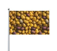 Drapeau d'extérieur imprimé de nombreuses pommes de terre, pour terrasse, pelouse, décoration de fête. Affichez fièrement votre style