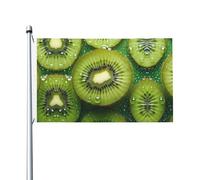 Drapeau d'extérieur Kiwi Fruit 91,4 x 152,4 cm - Drapeau extra large imprimé double face pour décoration de jardin