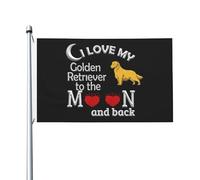 Drapeau d'extérieur Love Golden Retriever 3x5FT avec œillet