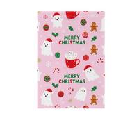 Drapeau d'extérieur pastel Noël fantômes effrayants Merry