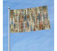 Drapeau d'extérieur rustique abstrait bohème imprimé vibrant 0,9 x 1,5 m, design audacieux, pour défilé, événement, cour, terrasse et maison