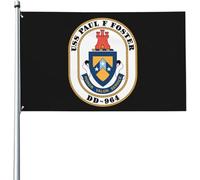 Drapeau d'extérieur USS Paul F Foster DD-964, drapeau de maison, drapeau de jardin, drapeau de cour 90 x 150 cm