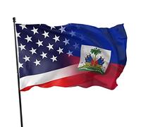 Drapeau d'Haïti 3x5 pieds, couleurs vives et résistant aux UV, bannières murales pour l'extérieur et l'intérieur