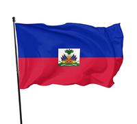 Drapeau d'Haïti 3x5 pieds, couleurs vives et résistant aux UV, bannières murales pour l'extérieur et l'intérieur