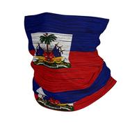 Drapeau D'Haïti en Bois Texturé Femme Homme Cache-Col Unique Echarpe Tête Pirate Anti-Solaire Balaclava pour Sports Bike Escalade