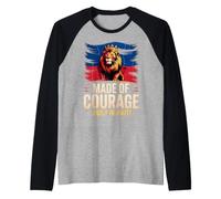 Drapeau d'Haïti - Racines haïtiennes fières Manche Raglan