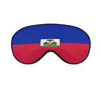 Drapeau d'Haïti Sleep Eye Mask Soft Eye Covers Blocking Lights Bandeau avec sangle réglable pour la sieste de voyage
