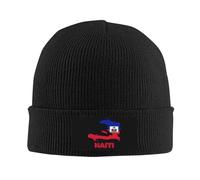 Drapeau D'Haïti Unisex Bonnets Tricoté Classique Bonnet De Pêcheur Souple Skull Cap pour Le Quotidien Toutes Les Saisons Randonnée