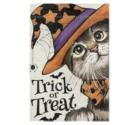 Drapeau D'Halloween Cat Garden - 30x45cm Pas De Transgression Nous Sommes Fatigués De Cacher Les Drapeaux De La Cour Des Corps | Chauves-souris De La Saison Effrayante Château Chantier De Noël En