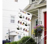 Drapeau d'Halloween Happy Old Man A Christmas 7,6 x 12,7 cm - Drapeaux de jardin de Noël pour l'extérieur double face, drapeaux de jardin d'automne pour l'extérieur de Noël