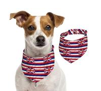 Drapeau d'Hawaï Imprimé Américain Pet Coton Double Face Écharpe Doux Élégant Vêtements Hiver Pour Chiens Chats Animaux Accessoire