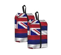 Drapeau d'Hawaï Sac à chaussures de voyage résistant à l'eau avec poignée pour valise, baskets, bottes, gym, 1 pièce, 2 pièces., One Size, Classique