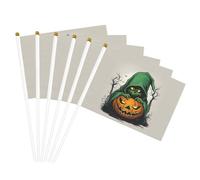 Drapeau d'horreur fantôme vert citrouille d'Halloween 1 impression pratique drapeau polyvalent drapeaux perches fêtes défilés décorations vacances