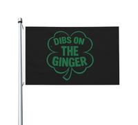 Drapeau « Dibs On The Ginger » pour chambre d'ado, double face, populaire pour chambre de fille, 90 x 150 cm ; tapisserie « Dibs On The Ginger » pour salle de classe.