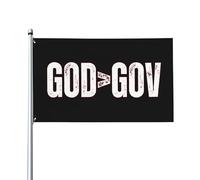 Drapeau « Dieu est plus grand que le gouvernement » 3 x 5 - Bannière politique religieuse, drapeau extérieur « La foi est plus grande que le gouvernement »