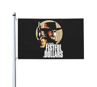 Drapeau d'intérieur et d'extérieur Clint Actor Eastwood Drapeau double face en polyester avec œillets en métal 0,9 x 1,5 m