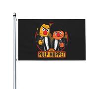 Drapeau d'intérieur et d'extérieur en pulpe de film humoristique double face en polyester avec œillet en métal 0,9 x 1,5 m