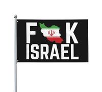 Drapeau d'Israël 3x5 Pas de guerre avec l'Iran Je soutiens l'Iran Drapeau de la paix Bannière 3x5 pieds Panneau de jardin extérieur