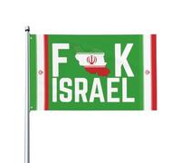 Drapeau d'Israël 3x5 Pas de guerre avec l'Iran Je soutiens l'Iran Drapeau de la paix Bannière 3x5 pieds Panneau de jardin extérieur