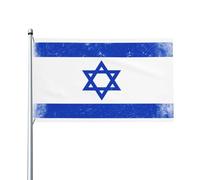 Drapeau d'Israël 90 x 150 cm, drapeau israélien, bannière, tapisserie d'extérieur « J'aime Israël », drapeau de jardin, drapeau de maison, drapeau de cour avec 2 œillets