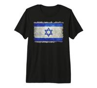 Drapeau d'Israël dans Un Style rétro Vintage T-Shirt Haut de Gamme