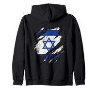 Drapeau d'Israël déchiré Motif étoile de David Sweat à Capuche